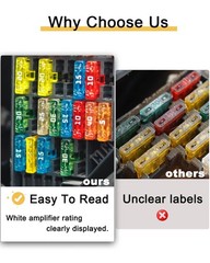 50pcs 5A Standard Car Fuses – 5 AMP Automotive FusesATO/APR/ATS, 32V 12/24V B…