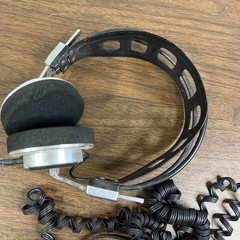 Realistic PRO-10 Vintage Headphones Black Silver 6.35mm Adjustable Headband