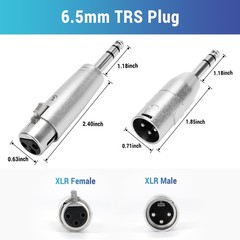 Togconn 1/4″ TRS Male to 4 Pack, 6.35mm (XLR & XLR Female)