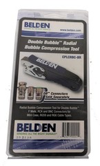New Belden Double Bubble Radial Compression Tool CPLCRBC-BR F Male, RCA & BNC
