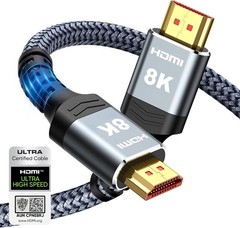 Highwings 8K 10K 4K HDMI Cable 48Gbps 6.6FT/2M, Certified Ultra High Speed 2.1 H