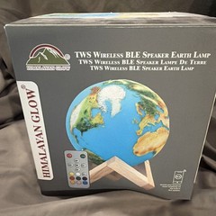 Hand Painted Tws Himalayan Glow Wireless BLE Speaker Earth Lamp W/remote USB-c