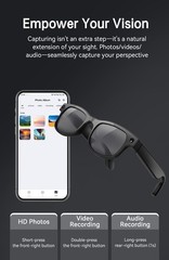 AI Smart Glasses Real-Time Translation 8MP Camera Image Recognition 4k HD Video