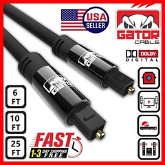 Toslink Optical Cable Digital Audio Sound Fiber Optic SPDIF Cord Wire Dolby DTS