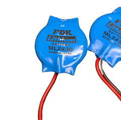 FDK ML2430 3V Rechargeable Lithium Coin Cell Batteries 2-Pin Connector