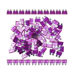 100 Pack 3 AMP ATC/ATO STANDARD Regular FUSE BLADE CAR TRUCK BOAT MARINE RV US