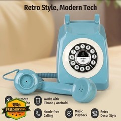 Sangyn Retro Bluetooth Landline Phone Cordless Handset Speakerphone