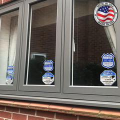 12 Pack Security & Alarm Window Stickers UV Fade Resistant Waterproof Decals