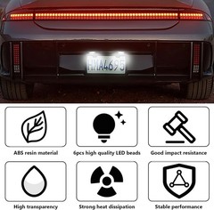 2 PCS White LED License Plate Light, 6-SMD Waterproof Tag Lights, 12V-24V DC Lam
