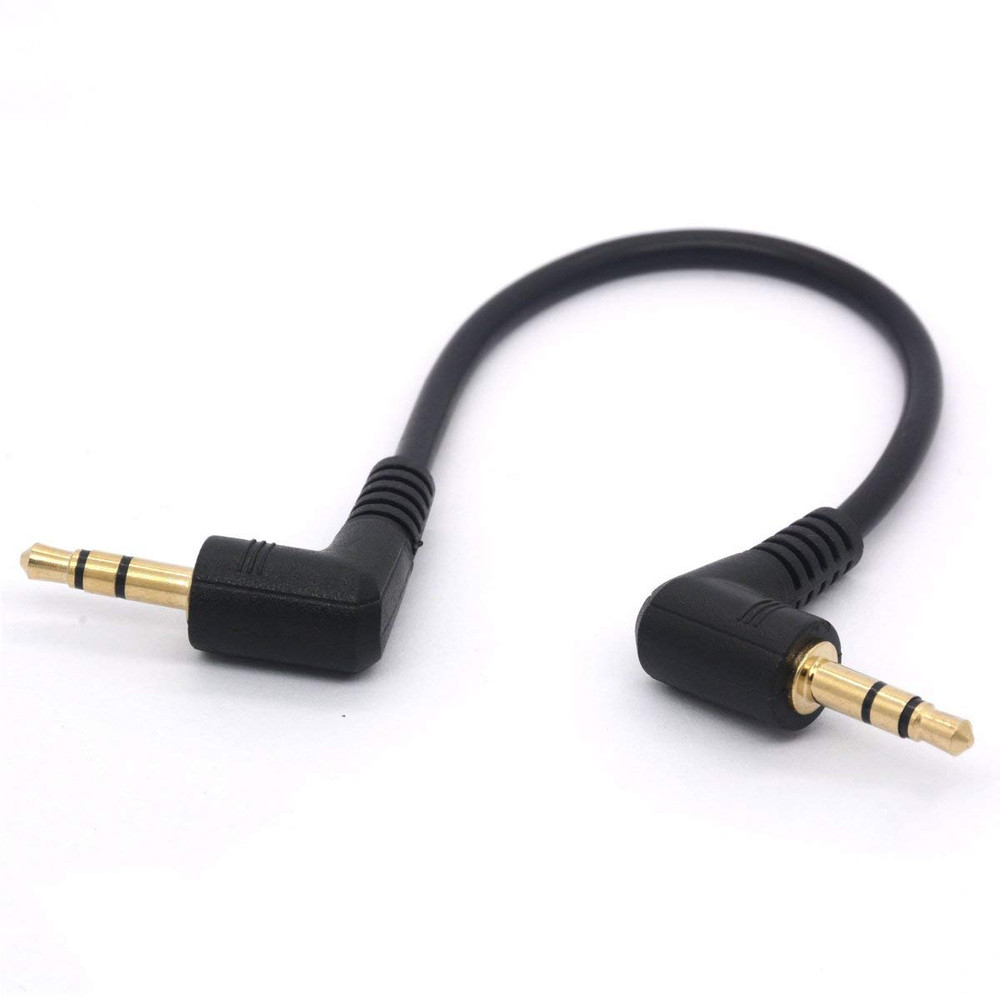 Shuigu Short 3.5Mm Right Angle Cable, Gold Plated 90 Degree 3.5 Male to Male