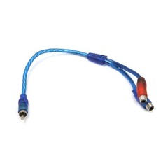 Antrader 10-Pack 1 Male to 2 Female Plugs RCA Y 1 To 2 Female, Blue,Red