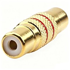 5Pcs Gold RCA Female to Female Coupler Adapter Connector for Audio Video