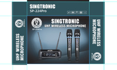 Singtronic SP-224Pro Rechargeable 2 x UHF Wireless Microphone (100% Battery)