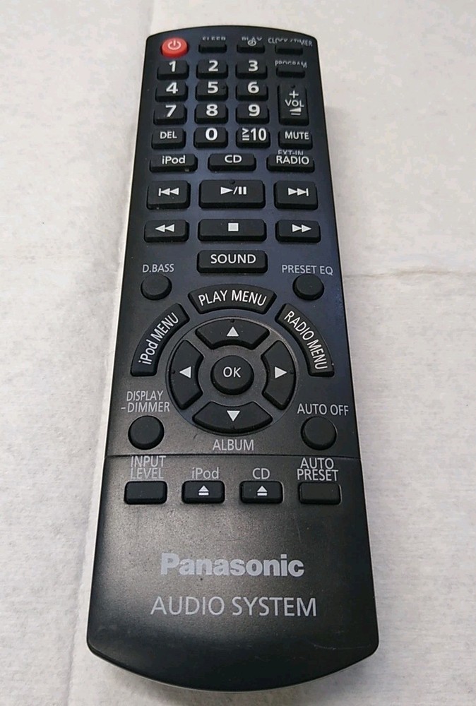 Panasonic N2QAYB000518 Audio System Remote Control OEM CD iPod AUX – Tested