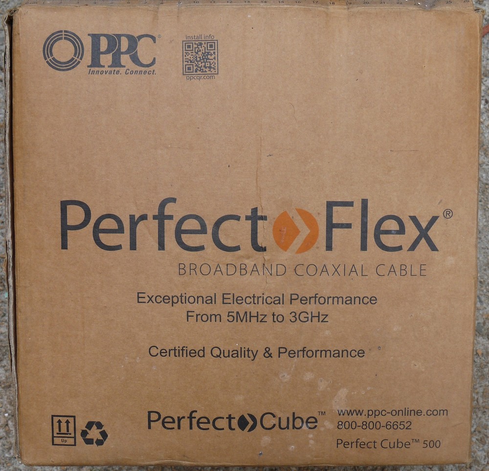 18 AWG Coaxial Cable 280 ft White PPC Perfect Flex 6 Ser. 3180662 CATV, CL2, CL3