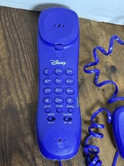 Disney Tinkerbell Trim Line Corded Home Phone Land Line with purple cord Unteste