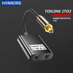 Optical Audio Splitter 1 in 2 Out Toslink Optical Audio Adapter Male to Female