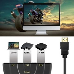 3 Port HDMI Switch Splitter 4K HD Switcher Selector for PS4 PS3 Xbox HDTV 3D