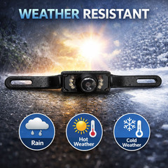 Rearview Backup Plate Camera for Kenwood DDX-8034BT DDX8034BT Install Kit