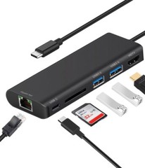 USB 3.0 HUB SD Card Reader Gigabit Ethernet Video Converter Adapter PC Laptop