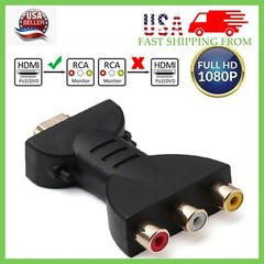 HDMI Male to 3 RCA Female Composite AV Video Audio Adapter Converter for TV PC