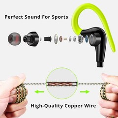 S760 Wired Sports Earbuds 3.5mm In-Ear Headphones Mic Super Bass Ear Hook