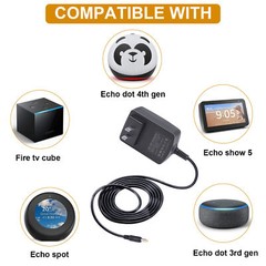 15W AC Adapter Charger For Amazon Echo PLUS Alexa Speaker Power Supply Cord USA