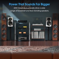 Single-Ended Class A Stereo Amplifier HIFI Integrated Amp for Speakers 42W x2