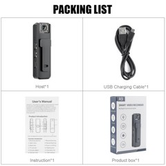 HD1080P Audio Video DVR IR Night Cam WIFI 2K Camcorder Police Body Camera 2024