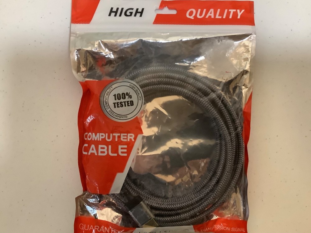 4K HDMI 2.0 Cable 15FT/4.5m – 4K HDR Braided HDMI Cable