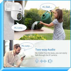 Hiseeu 3MP Security Camera Outdoor,WiFi 1 Count (Pack of 1), PTZ