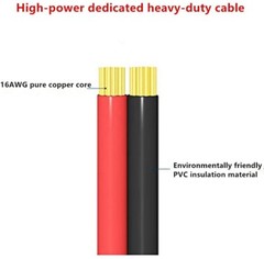 12V 24V Heavy Duty 16AWG 3.3 Feet 15A Male Plug Cigarette Lighter US Stock N470