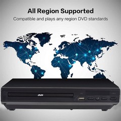 DVD Player All Region Free DVD CD Disc Player AV Output USB Remote Control 2026