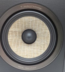 Focal Aria 906 Bookshelf Speakers PAIR Gloss Black 8 Ohm Flax Cone France TESTED