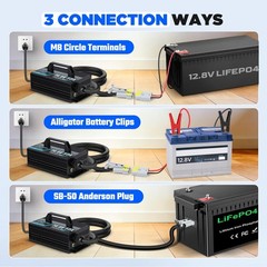 12V 50A Lithium Battery Charger 14.6V 50A Fast LiFePO4 Charger 0V Wake Up 12 …