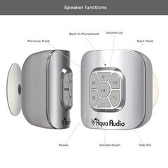 Portable Waterproof Bluetooth Speaker with Suction Cup – 10 Hours Silver