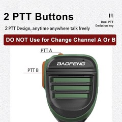 2 Pack Waterproof Ham Radio Dual PTT Mic for GMRS UV-9R Plus & More – Remote Sho