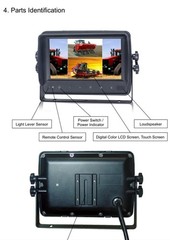 7″ HD Waterproof Digital LCD Monitor 10v – 32v Ip66 Quad View 1024 X 600 Res
