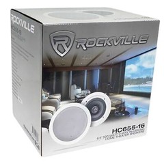 Pair Rockville HC655-16 6.5″ 500 Watt In-Ceiling Home Theater Speakers 16 Ohm