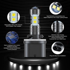 For GMC Sierra 1500 2500HD 1999-2006 6x LED Headlight Hi/Lo Beam Fog Light Bulbs