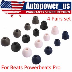 4 Pairs For Beats Powerbeats Pro Ear Tips Buds Silicone True Wireless Headphones