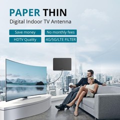 High-Performance Indoor TV Antenna, 138 Channels, 35-45 Miles Range, Easy Setup