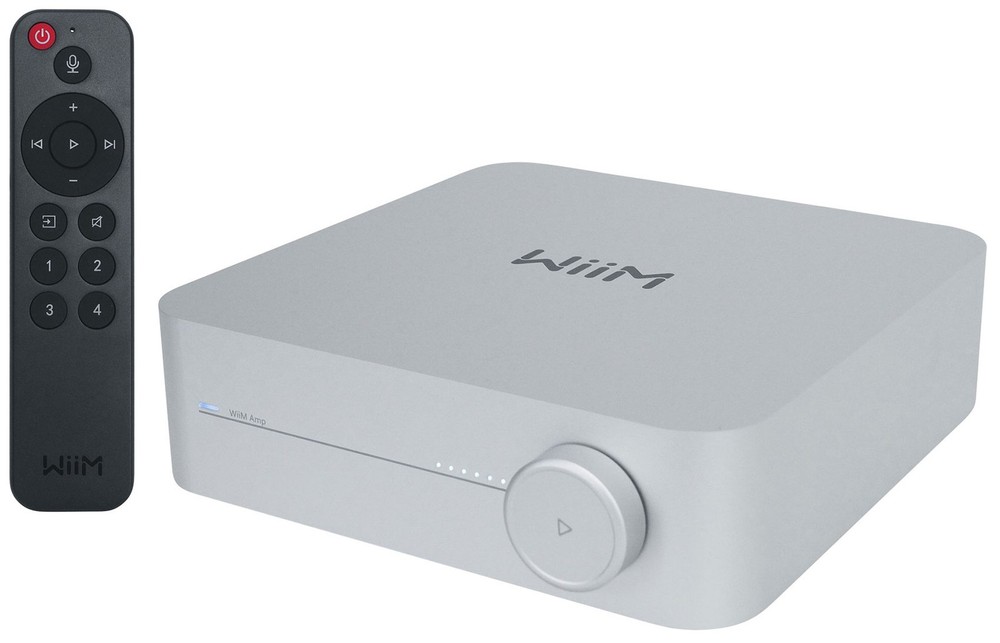 Wiim Amp Silver Wifi Streaming Home Audio 120w x 2 Amplifier Receiver w/HDMI