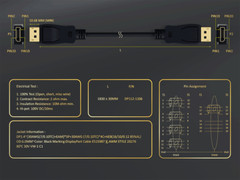 6ft Gold Plated Premium DisplayPort Male to Male Cable with Latches, Version …