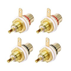 4 x RCA Female Panel Mount Chassis Socket Jack Connector