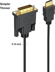 HDMI to DVI Cable 3ft 5-Pack, Bidirectional DVI-D to HDMI 19 Pin Cord Adapter…