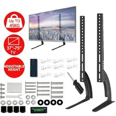 Universal TV Leg Stand Base VESA Pedestal Mount Bracket LCD LED 37″-75″ Home US