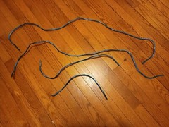 ROCKFORD FOSGATE 4 AWG 8 AWG BLUE SILVER POWER OR GROUND WIRE BLUE 48 + FEET