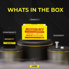 Motobatt ML7U-HP LifePo4 Lithium Battery, Maintenance Free Powersport