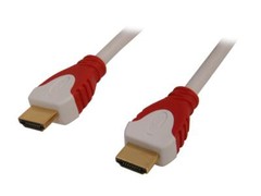 Link Depot High-Speed 4K HDMI Cable Connectors 6ft 10ft 15ft 25ft (Red & White)
